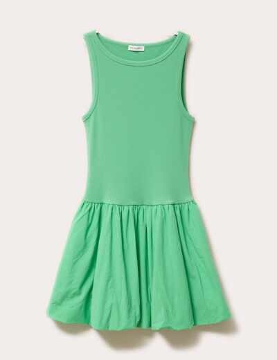 Robe boule 2 en 1 vert femme