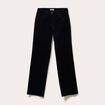 Pantalon droit en velours noir femme