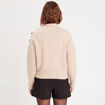 Pull col montant ecru femme