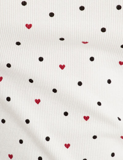 T-shirt ajusté manches courtes blanc femme