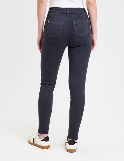 Jeans slim 5 poches bleu marine femme