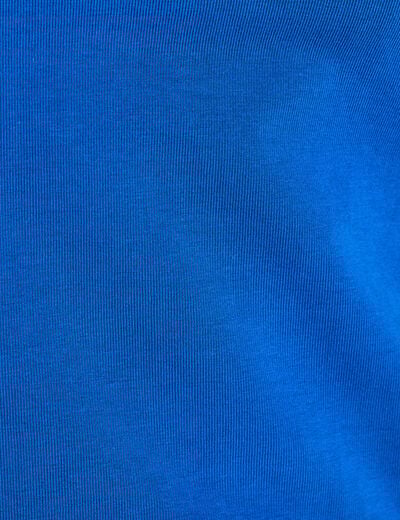 T-shirt cropped bleu electrique femme
