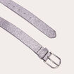 Ceinture pailletée denim noir enduit femme