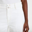 Jean wide leg taille haute denim blanc femme