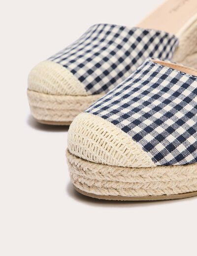 Espadrilles compensées bleu electrique femme