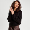 Pull manches longues noir femme