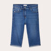Bermuda skinny en jean denim stone femme