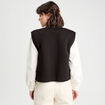 Veste matelassée sans manches noir femme