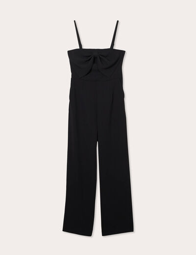 Combinaison pantalon noeud noir femme