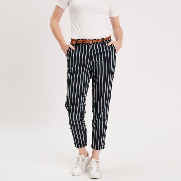 pantalon chino slim 78eme bleu marine femme Pantalon chino slim 7/8ème bleu marine femme