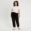Pantalon cargo slim noir femme