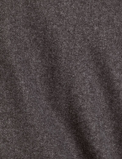 Veste teddy zippée gris foncé femme