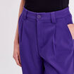 Pantalon droit large violet femme