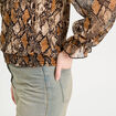 Blouse manches longues beige femme