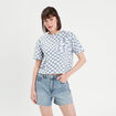 T-shirt manches courtes bleu lavande femme