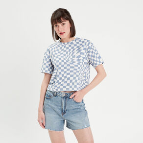 t shirt manches courtes bleu lavande femme T-shirt manches courtes bleu lavande femme