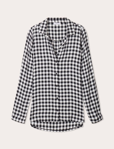Chemise manches longues blanc femme