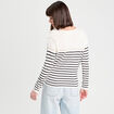 Pull avec boutons ecru femme