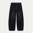 Jean coupe large denim brut femme