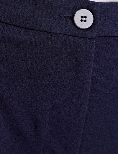 Pantalon large bleu marine femme