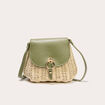 sac effet chiné vert kaki femme
