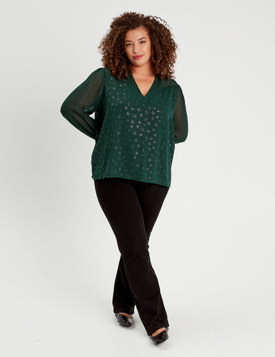 Jeans flare denim noir femme