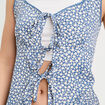 Débardeur avec noeuds bleu gris femme