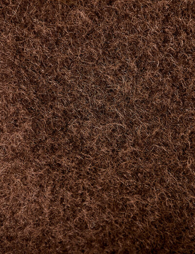 Veste sans manches effet polaire marron fonc&eacute; femme