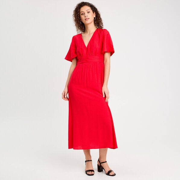 robe longue evasee rouge femme Robe longue évasée rouge femme