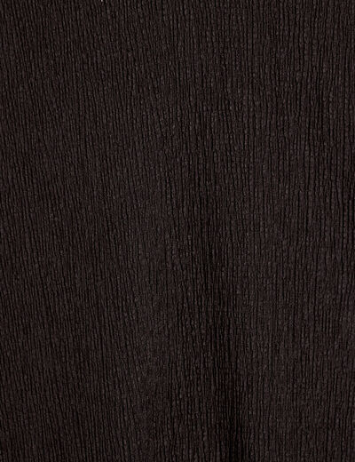 Robe longue évasée asymétrique noir femme