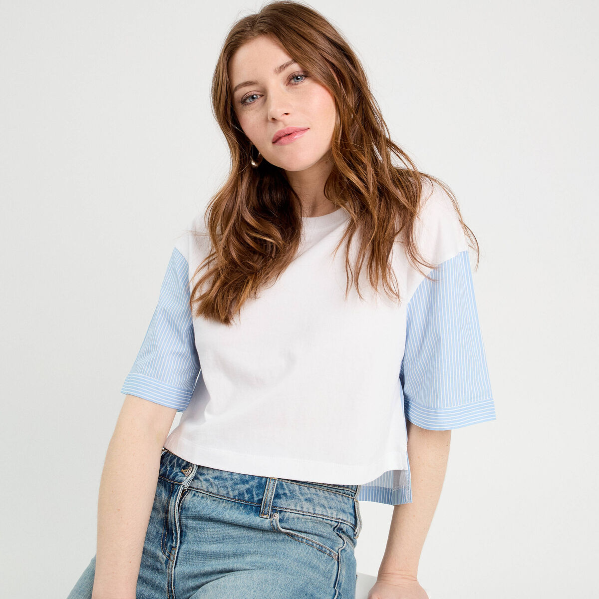 T-shirt oversize ecru femme