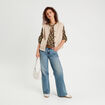 Blouse manches 3/4 vert femme