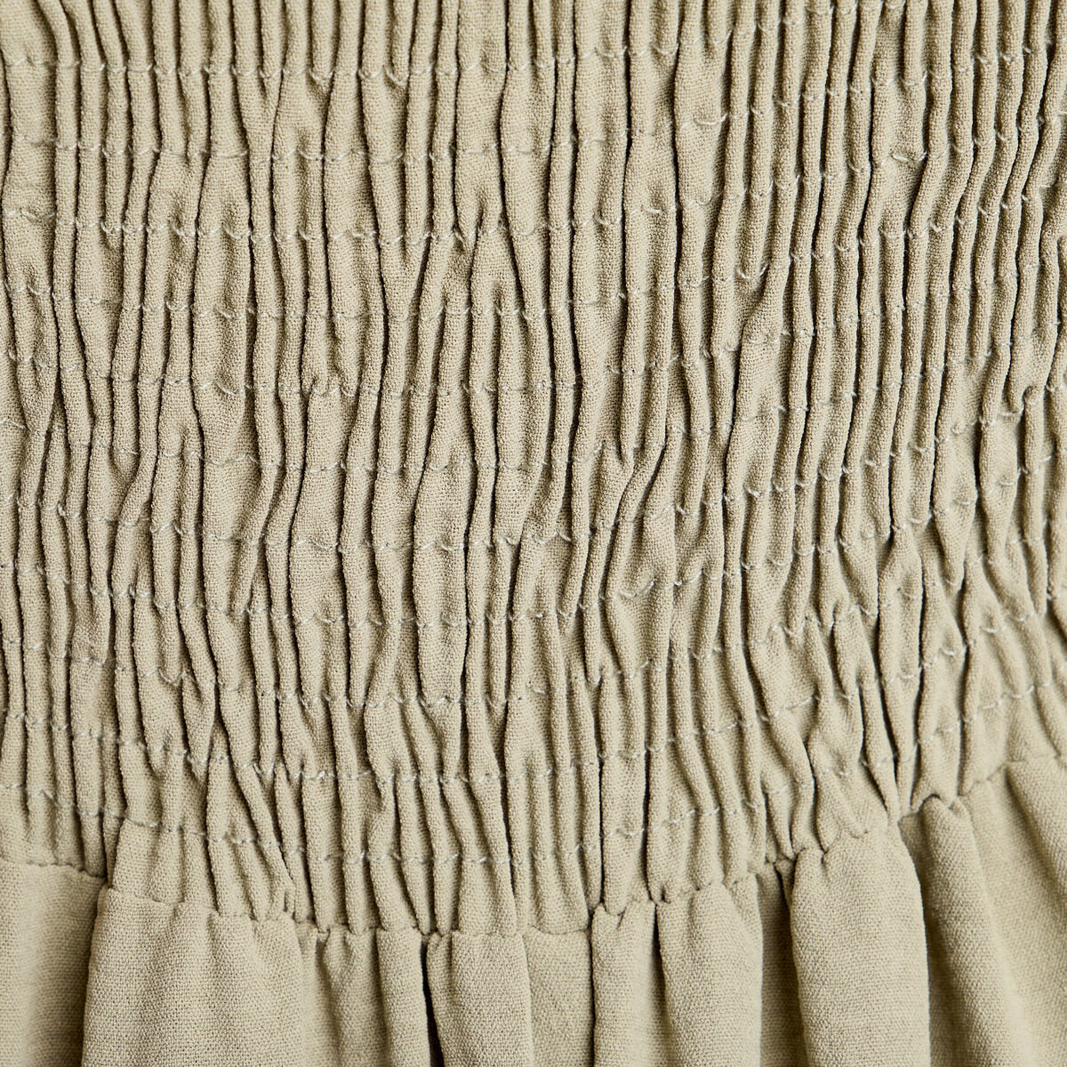 Robe longue évasée fendue vert kaki femme
