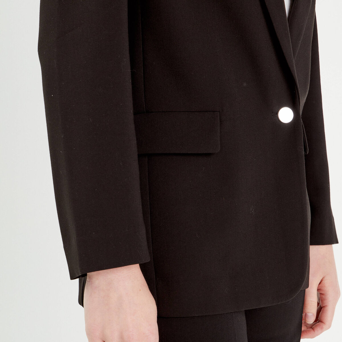Veste blazer fluide noir femme
