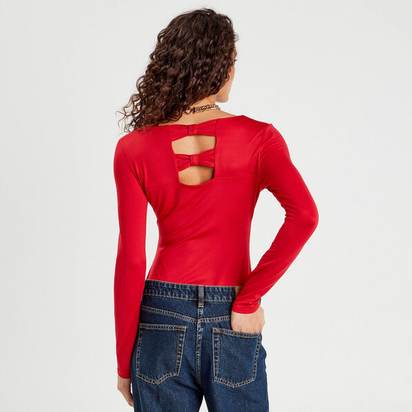 body details noeuds rouge femme Body détails noeuds rouge femme