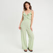 Combinaison pantalon volants vert clair femme
