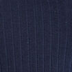 Polo côtelé manches courtes bleu marine femme
