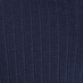 Polo côtelé manches courtes bleu marine femme