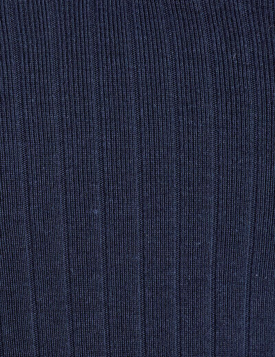 Polo côtelé manches courtes bleu marine femme