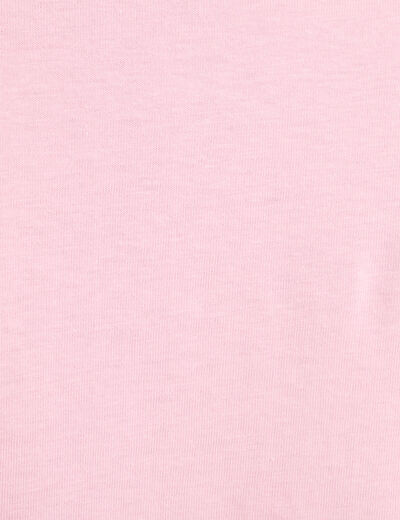 T-shirt manches courtes rose poudrée femme
