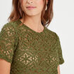 T-shirt manches courtes vert olive femme