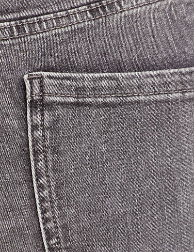 Jeans skinny taille haute denim gris femme