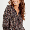 Chemise manches longues noir femme
