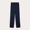 Pantalon large avec bandes bleu marine femme