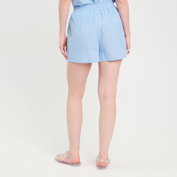 short droit bleu femme Short droit bleu femme