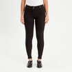 Jeans skinny push-up taille haute denim noir femme