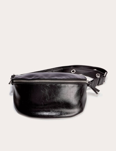 Sac banane similicuir noir femme