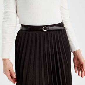 jupe evasee plissee ceinturee noir femme Jupe évasée plissée ceinturée noir femme