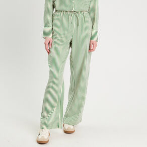Pantalon large vert fluo femme