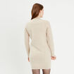 Robe pull ajustée torsades sable femme